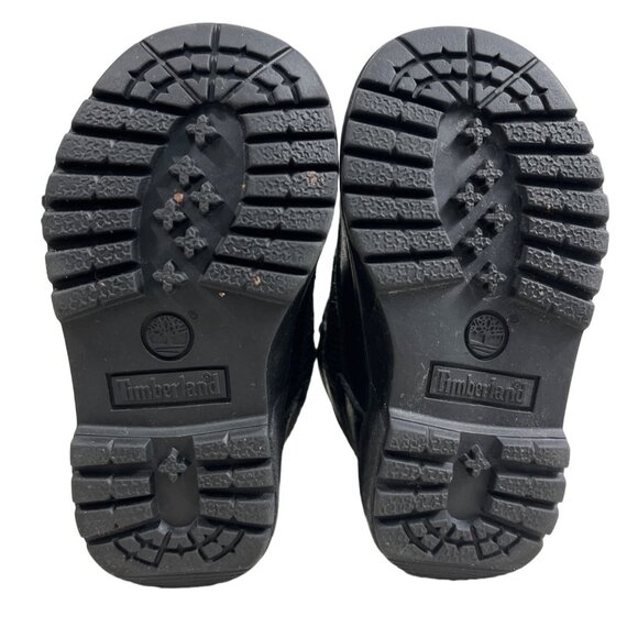 Timberland Toddler Black Leather & Mesh Boots Size 5.5 - Picture 7 of 10